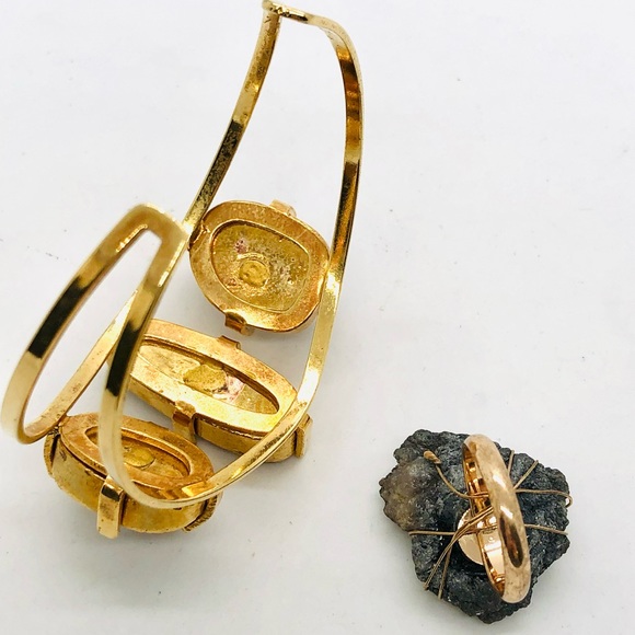 Vintage Druzy Bracelet & Geode Ring - Picture 10 of 15